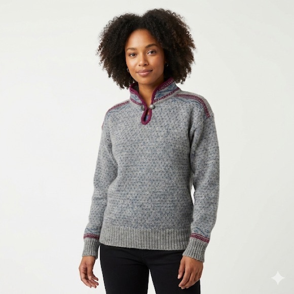 Alps Sweaters - Alps wool sweater womens heritage knit mock neck pullover medium